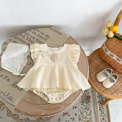 Vestido Princesa Niña Verano con Bordado Coreano - Enterizo Elegante - Image 4