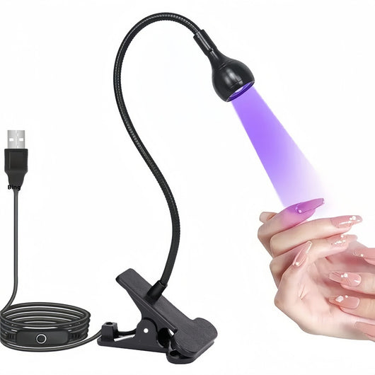 Lámpara UV Cuello de Ganso con Clip USB - Luz Púrpura 395nm para Manicura - Image 13