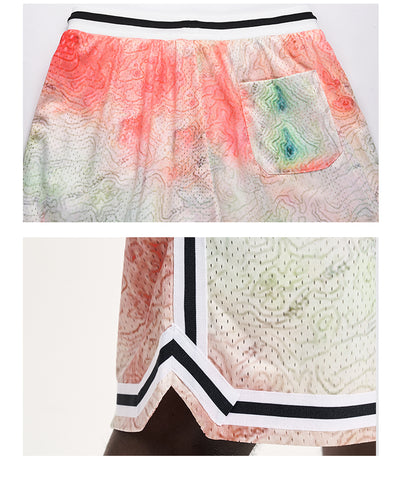 Shorts Hip Hop Degradado Holgados para Hombre - Estilo Urbano Verano - Image 13