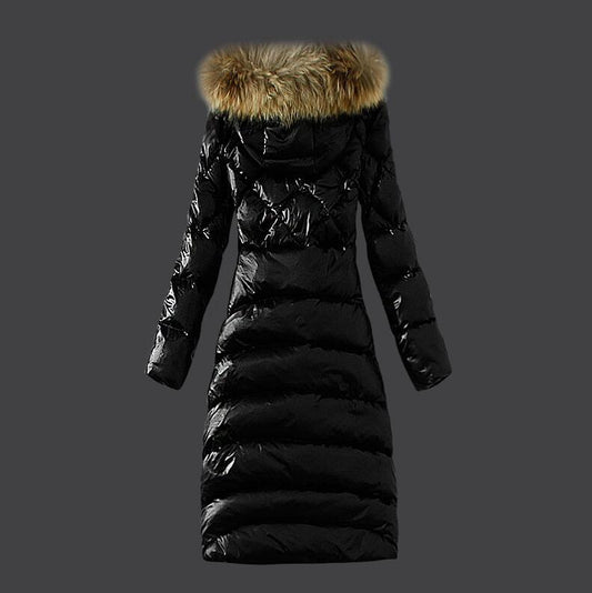 Abrigo Slim Tallas Grandes con Cuello de Piel de Mapache - Image 2