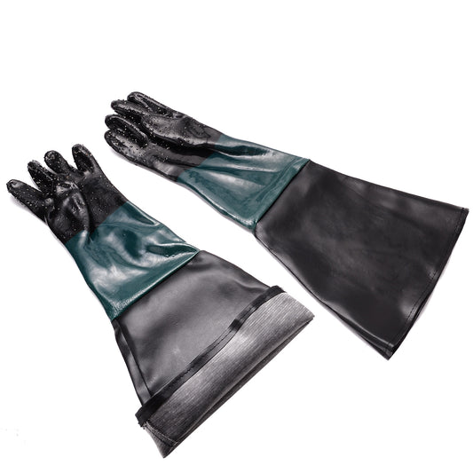 Guantes Especiales PVC 60cm para Máquina de Arenado con Agarre Antideslizante