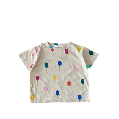 Camiseta Infantil con Estampado de Globos - Ropa Cómoda para Niños - Image 4