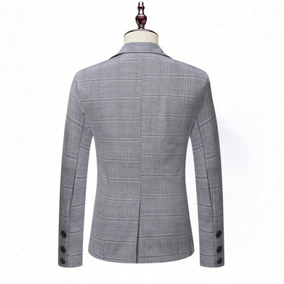 Traje Ejecutivo Slim Fit a Cuadros - Conjunto de Dos Piezas - Image 4