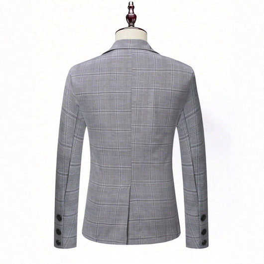 Traje Ejecutivo Slim Fit a Cuadros - Conjunto de Dos Piezas - Image 4