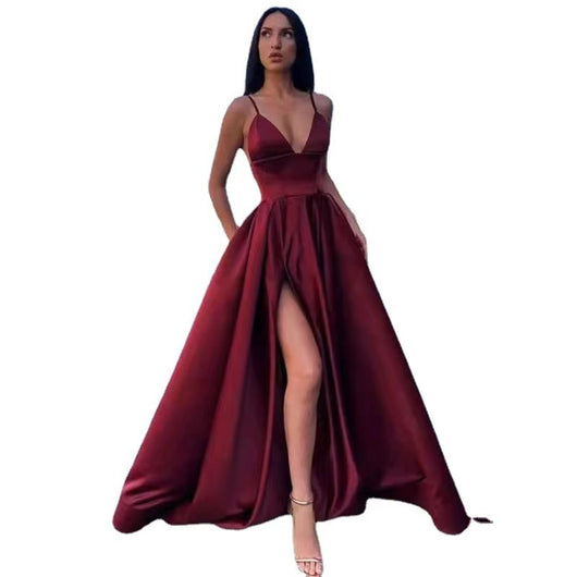 Vestido Largo Elegante con Tirantes Ajustables - Image 7