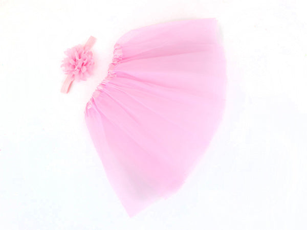 Conjunto de Falda Tutú Infantil para Fotografía con Diadema