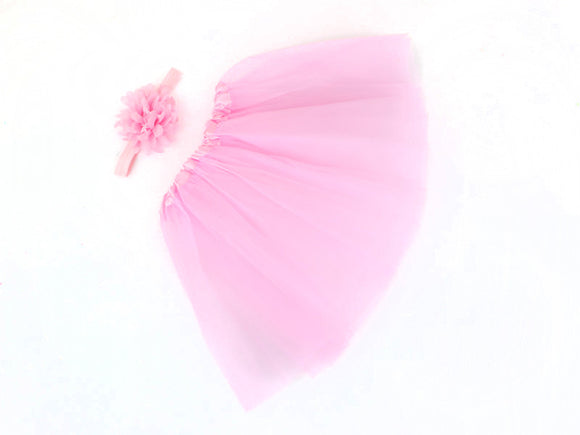 Conjunto de Falda Tutú Infantil para Fotografía con Diadema