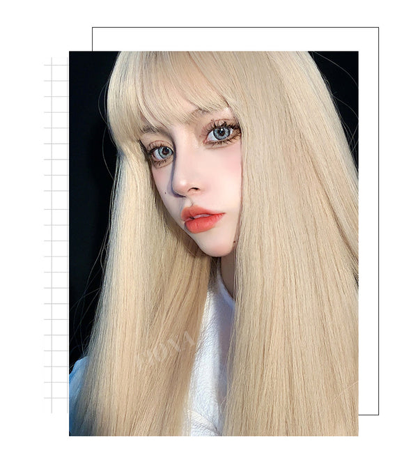 Peluca Cabello Liso Platinum - Estilo Fashion Premium
