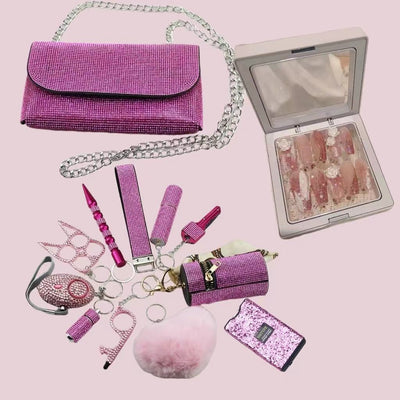 Set de Defensa Personal para Mujer: Bolso Bandolera + Llavero de Seguridad + Uñas Postizas - Image 10