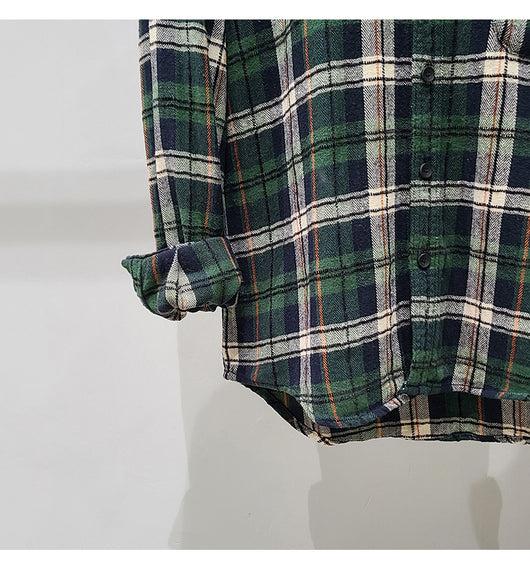 Camisa de Cuadros Verde en Algodón con Manga Larga - Image 13