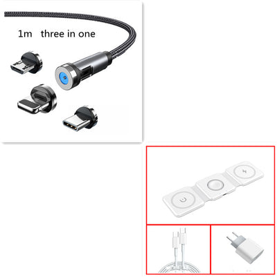 Cable Magnético 3 en 1 de 540° Rotativo - Carga Rápida Android, USB-C y Lightning - Image 44