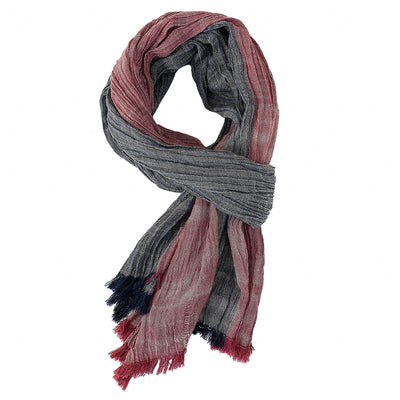 Bufanda Hombre Rayas Primavera Verano - Diseño Bicolor Versátil - Image 5