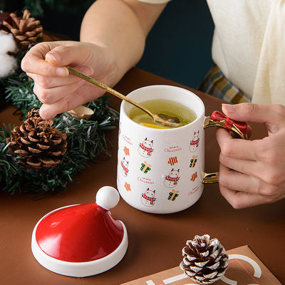 Taza de Cerámica Navideña Reno con Moño - Image 11