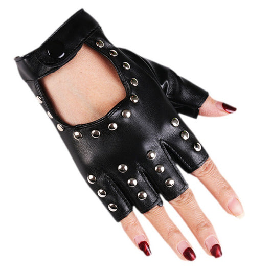Guantes sin Dedos con Remaches Punk para Pole Dance y Baile - Image 5