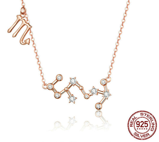 Collar Constelaciones Zodiacales Plata 925 Baño Oro Rosa - Image 23