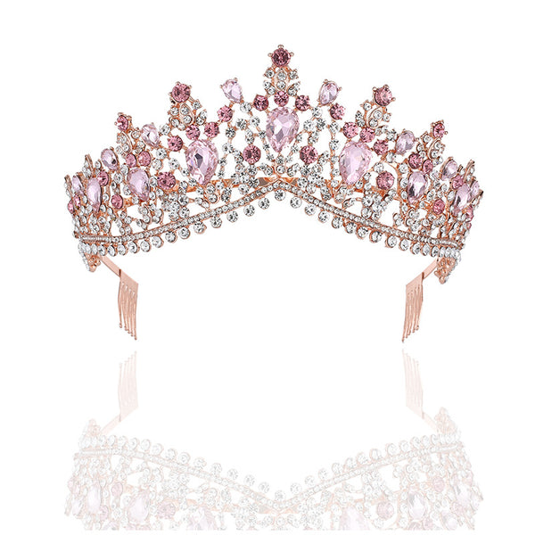 Corona Nupcial Barroca con Cristales Brillantes para Novia Elegante - Image 6
