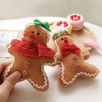 Muñeco Decorativo Navideño de Jengibre Suave - Adorno Festivo