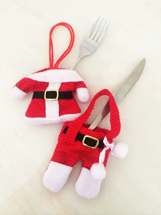 Portacubiertos Navideños de Papá Noel para Decoración de Mesa - Image 16