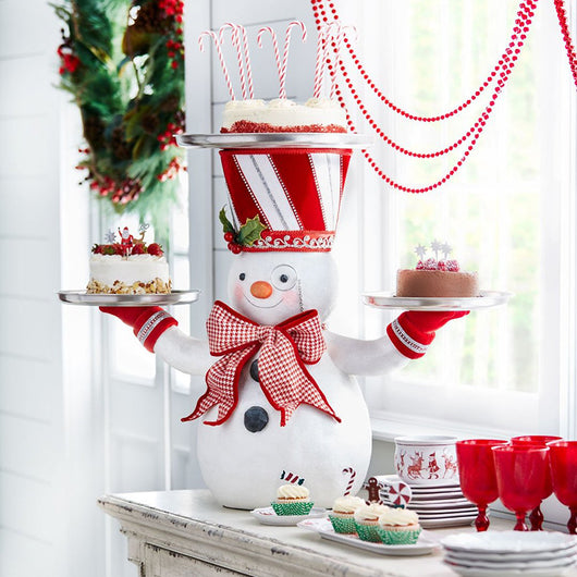Soporte Decorativo Navideño Muñeco de Nieve para Aperitivos - Image 10