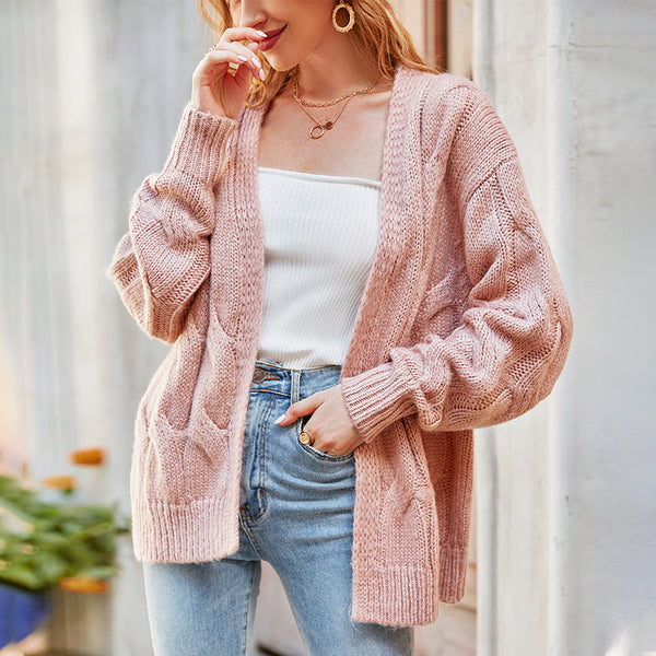 Cardigan Casual de Punto Suave - Estilo Minimalista