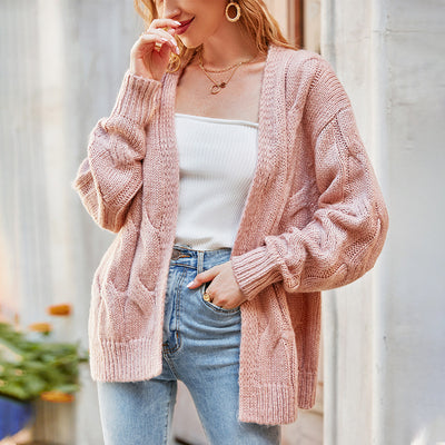Cardigan Casual de Punto Suave - Estilo Minimalista