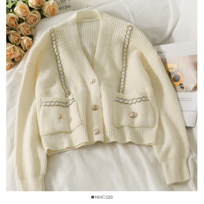 Cardigan Holgado Estilo Universitario para Mujer - Image 88