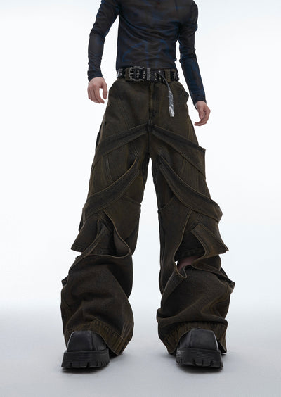 Jeans Desgastados con Efecto 3D y Detalles Calados - Image 11