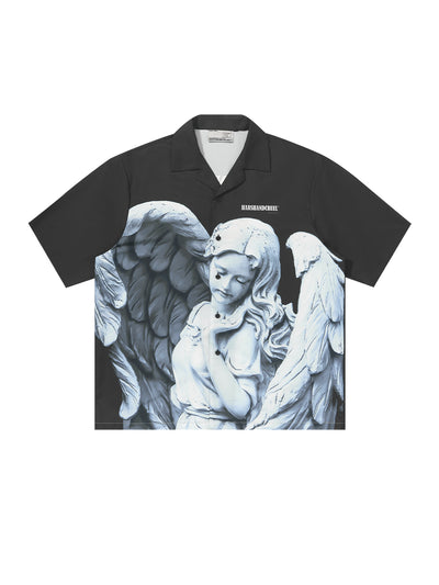 Camisa Cuello Cubano Estampado Angel Plaster - Image 11