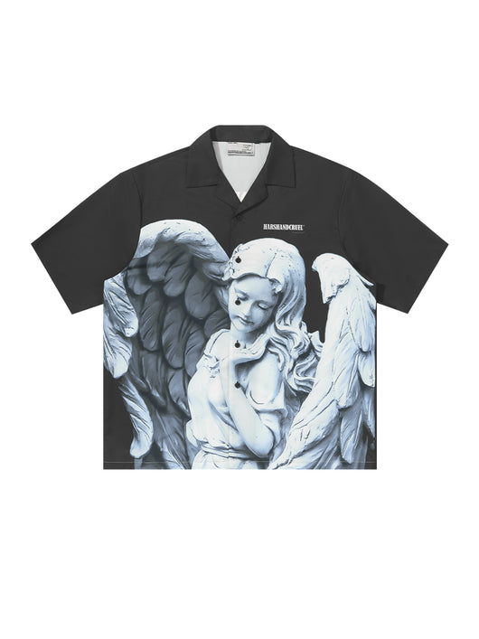 Camisa Cuello Cubano Estampado Angel Plaster - Image 11