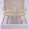 Juego de Corona y Aretes Nupcial Estilo Coreano