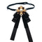 Baroque Palace Vintage Fabric Lace Bow Black Bandage Accessory Pin