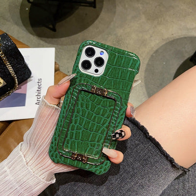 Funda para Teléfono con Textura de Cuero y Hebilla Metálica Cuadrada - Image 8