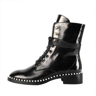 Botas Martin con Cordones Estilo Británico para Mujer - Otoño - Image 12