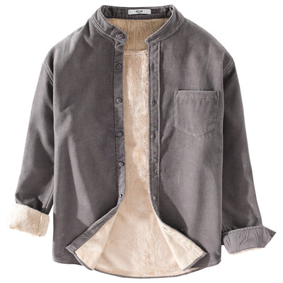 Camisa Térmica Acolchada de Pana y Terciopelo para Hombre