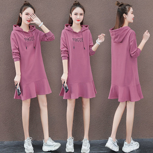 Vestido Suelto de Manga Larga para Talla Grande - Image 4