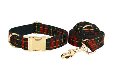 Collar y Correa para Perro a Cuadros Navideño con Fondo Verde - Image 18