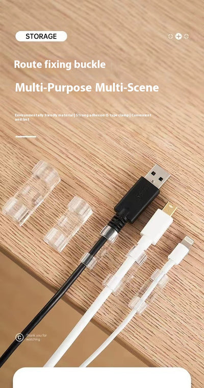 Organizador de Cables Adhesivo sin Perforación con Clips de Sujeción - Image 15