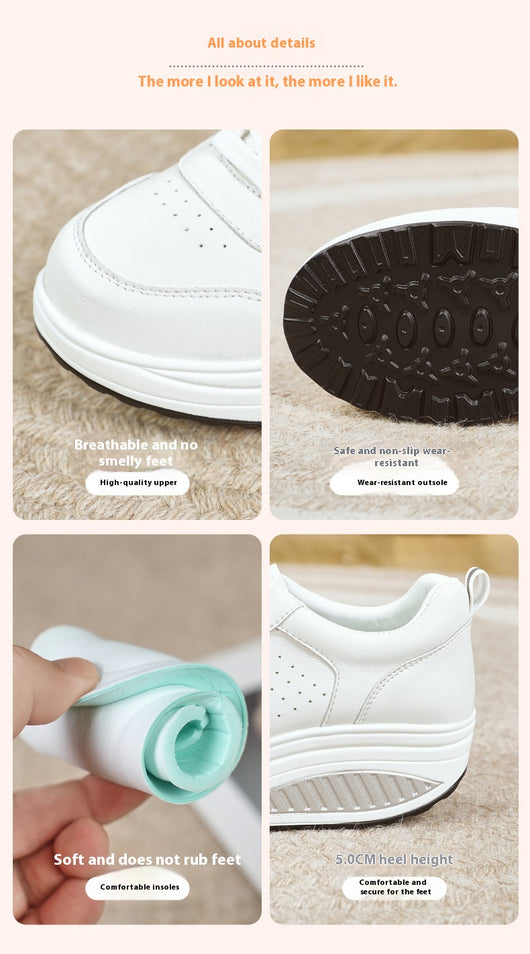 Tenis Deportivos Blancos para Mujer con Suela Gruesa - Image 13