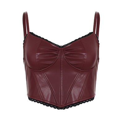 Camiseta Corsetería con Parches de Encaje Asimétrica - Image 6