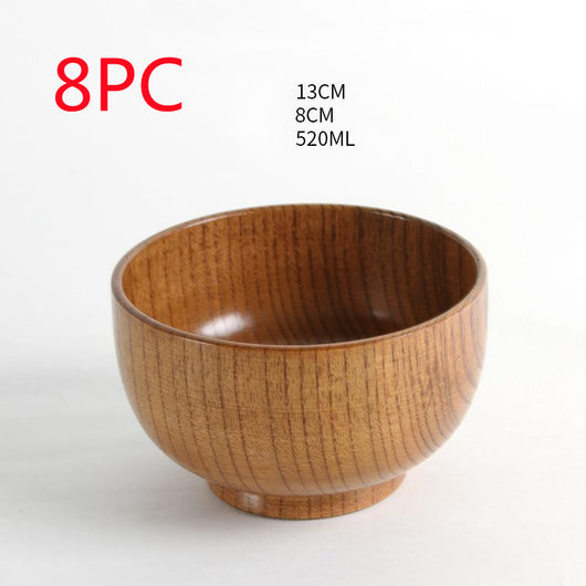 Cuenco de Madera de Azufaifa Estilo Japonés Natural - Image 22