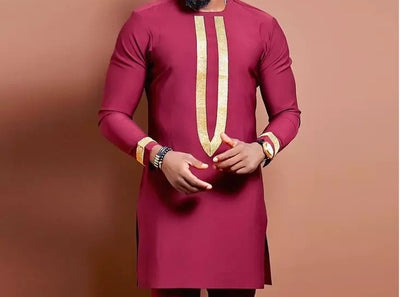 Camisa Étnica Africana Bordada Manga Larga para Hombre - Image 9