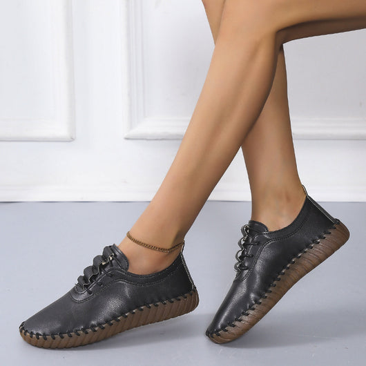 Zapatos Planos Cómodos para Mujer con Cordones y Punta Redonda - Image 15