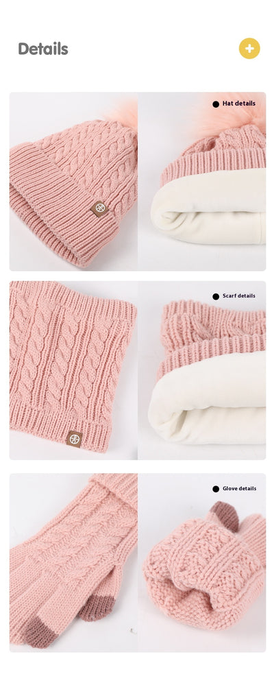 Conjunto Abrigador Infantil: Gorro, Bufanda y Guantes de Felpa para Invierno - Image 11