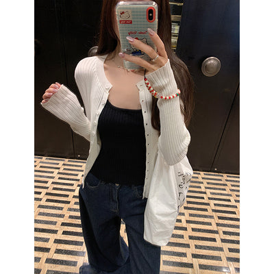 Cardigan Tejido Abotonado para Mujer con Chaleco Integrado - Image 5