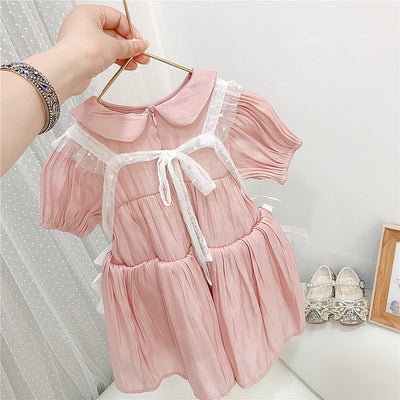 Vestido Lolita Infantil Estilo Occidental Manga Corta - Conjunto Princesa de Dos Piezas - Image 5