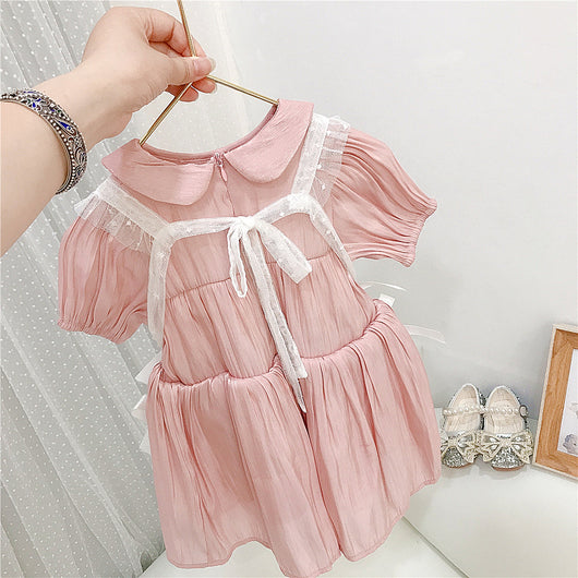 Vestido Lolita Infantil Estilo Occidental Manga Corta - Conjunto Princesa de Dos Piezas - Image 5