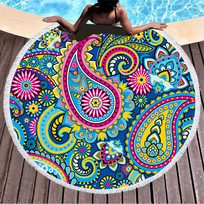 Toalla de Playa Redonda Estampada para Verano - Image 11
