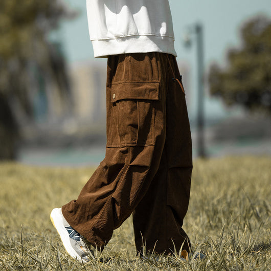 Pantalones de Pana Anchos Casuales para Otoño e Invierno - Image 7