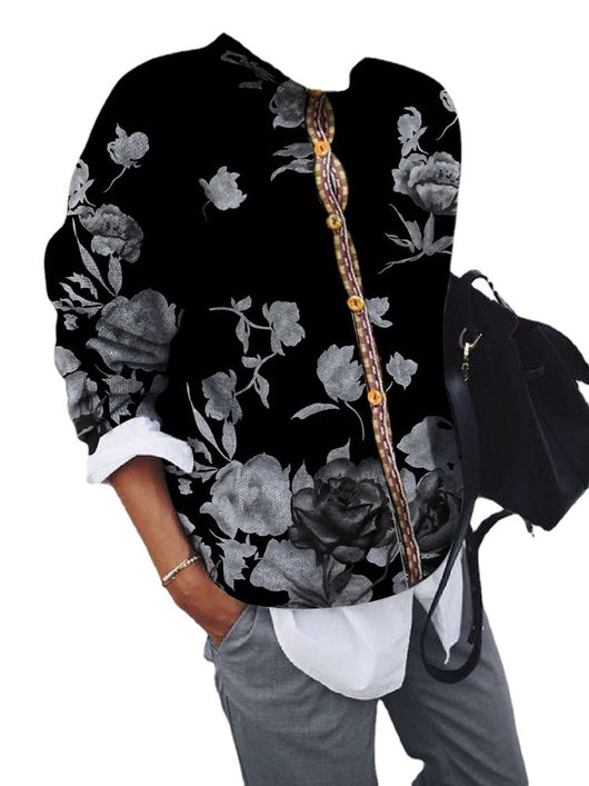 Cardigan Largo Estampado Floral para Mujer con Mangas Largas - Image 3