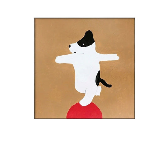 Mural Restaurante Perro Cartoon Rojo Cuadrado - Image 6